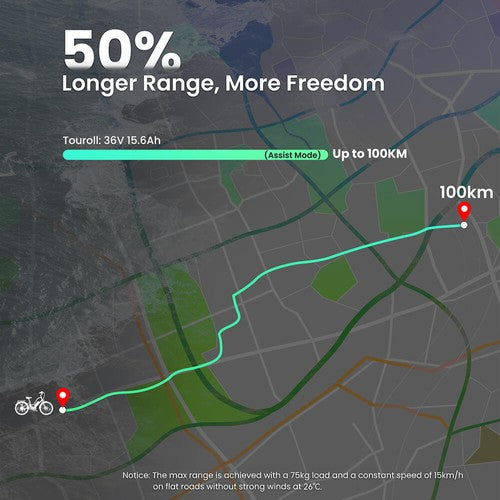 Touroll B2 Elektrinis Dviratis 36V 15.6Ah Touroll B2 Elektrinis Dviratis 36V 15.6Ah
